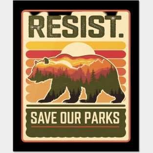 Smokey The Resist Bear Nation Park Men Women Posters and Art